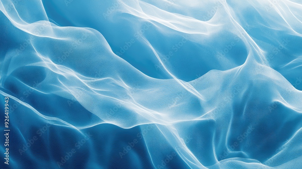 Poster cool blue abstract background featuring subtle wave patterns and layered textures. ideal for creatin