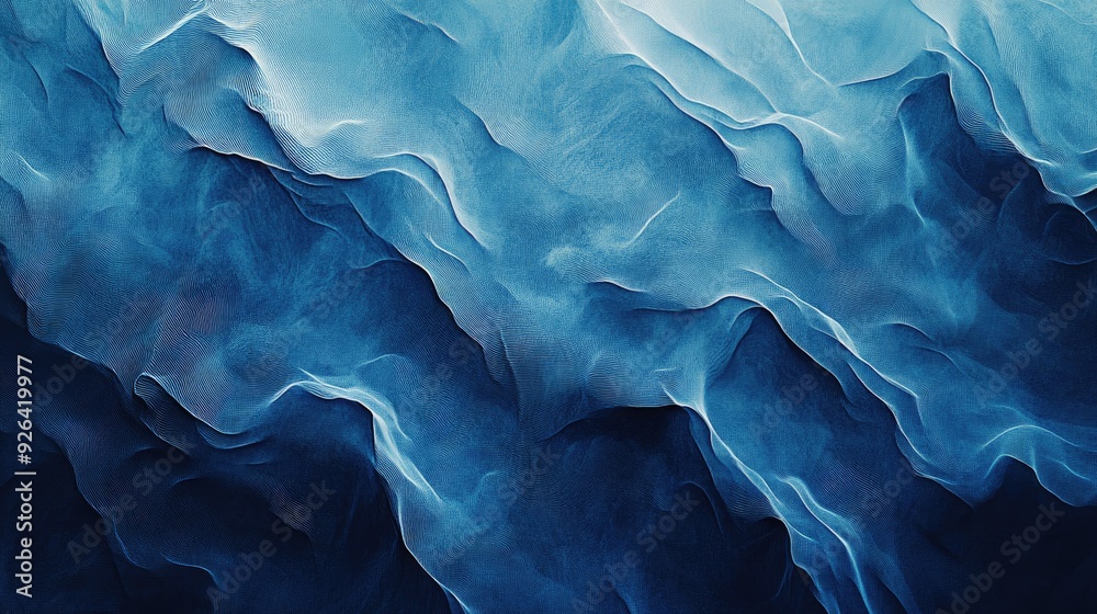 Poster cool blue abstract background featuring subtle wave patterns and layered textures. ideal for creatin