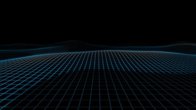 Animation of moving forward on a grid plane