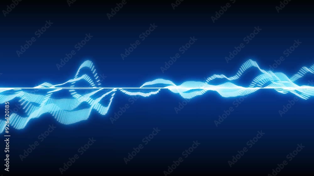 Poster Rippling abstract waveform animation background concept