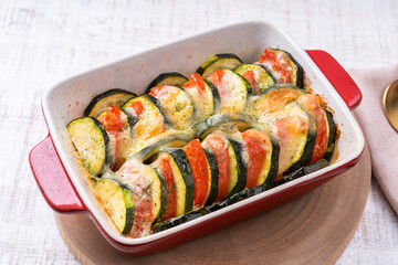 ズッキーニとトマトのチーズ焼き