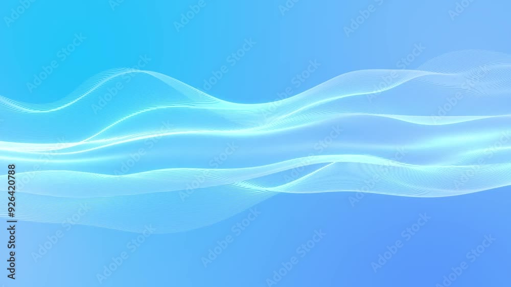 Poster blue abstract waveform animation background concept