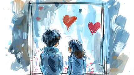 Drawing story board love