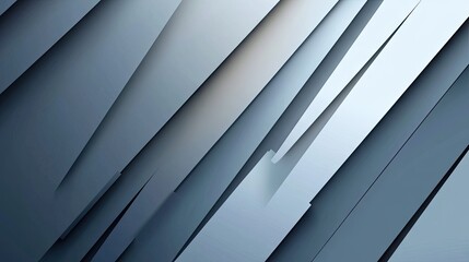 Obraz premium Futuristic vector illustration of geometric blue-grey shadow lines on a sleek background. The abstract design features a clean, modern look with space for customization.