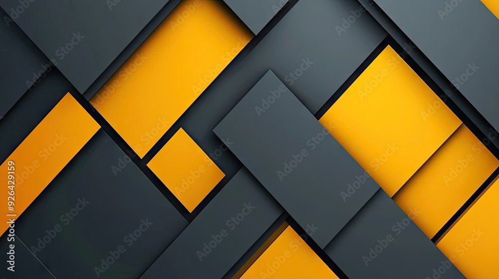 Fototapete geometric background featuring abstract yellow-grey triangle arrows with a clean, modern aesthetic. 