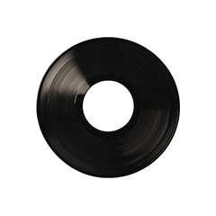 Obraz premium A black record with a white background