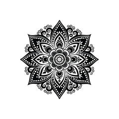 abstract floral ornament mandala design 