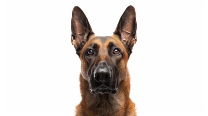 Obraz premium Purebred dog on isolated white background with space for your text