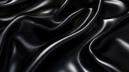 Obraz premium Luxurious black background with a smooth, refined texture and a delicate light effect, ideal for premium design elements. -