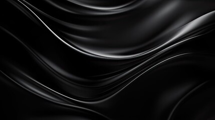 Fototapeta premium Luxurious black background with a smooth, refined texture and a delicate light effect, ideal for premium design elements.