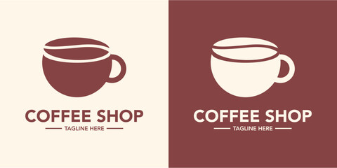 Creative coffee shop logo design