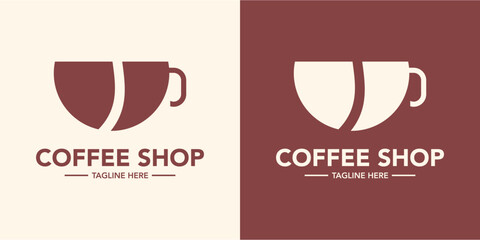 Creative coffee shop logo design