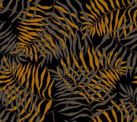 Seamless watercolor tropical pattern, floral print.