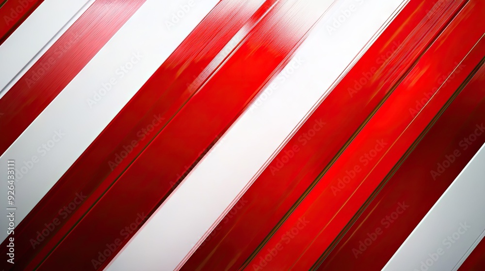 Leinwandbilder Modern abstract background design template with striking red and white diagonal stripes. Clean lines and vibrant colors create a dynamic and professional look.