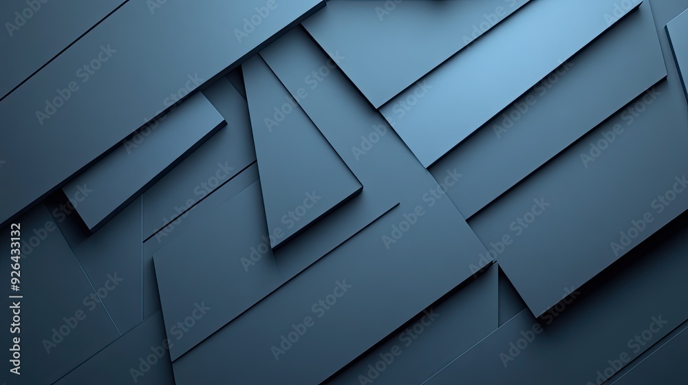 Fototapete modern abstract background featuring blue-grey geometric shadow lines. the design offers a clean, fu