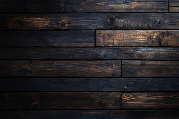 Naklejka premium A black and brown wooden background with a few brown spots