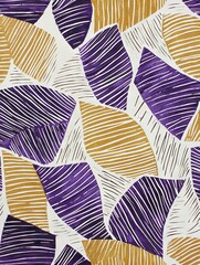 Naklejka premium Vibrant Textured Wallpaper Pattern with Organic Geometric Style and Random Pantone Colors Japanese Bohemian Nordic Boho Woodblock Prints for Modern Interior Decor