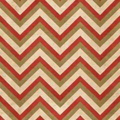 Red, Green and Cream Chevron Pattern.