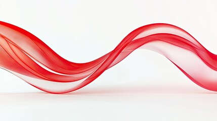 Smooth and elegant red curve on a white background, creating a refined and modern look. Ideal for use in graphic design, presentations, and high-impact visuals.