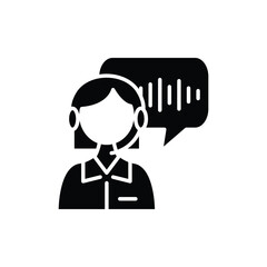 voice assistant solid icon vector design good for web or mobile app