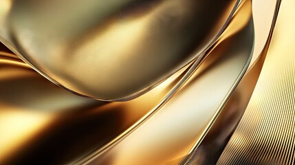 Sophisticated abstract background featuring golden geometric forms and a golden gradient, offering a refined and luxurious visual experience.