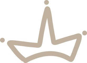 Hand-Drawn Doodle Crown Illustration