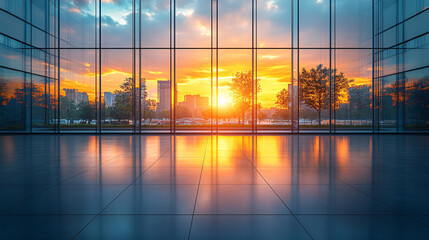Fototapeta premium glass buildings Looking Up modern high-rise office buildings 