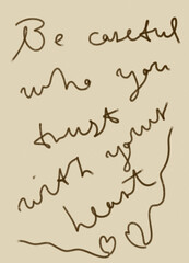 illustration of an background lettering love quote