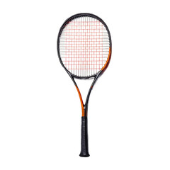 tennis racket and ball isolated on white background