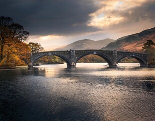 Fototapeta premium A cinematic view of new yorkie bridge in the lake district