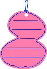 Hand-Drawn Doodle Scallop Price Tag