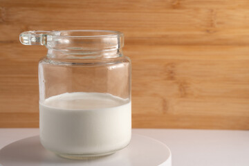 milk Glass jar cream White