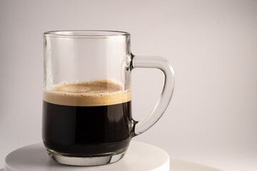 coffe press cappucino black foam mug Glass latte