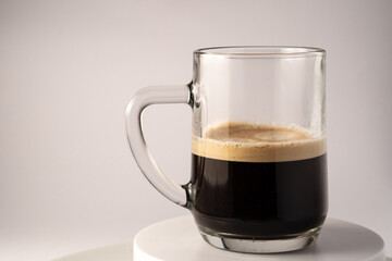 coffe press cappucino black foam mug Glass latte