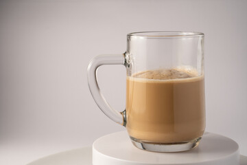 coffe press cappucino black foam mug Glass latte
