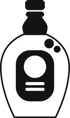 Simple black and white image of a bottle of alcohol with a blank label, perfect for adding your own branding