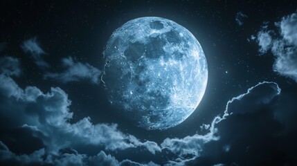 Full Moon in a Night Sky