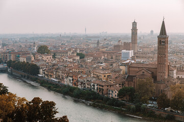 Obraz premium View of Verona from Castel San Pietro viewpoint