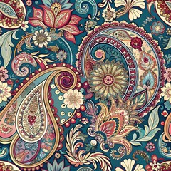 Colorful Paisley Pattern.