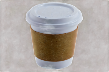 Paper coffee cup to go, take away mockup isolated on transparent background
