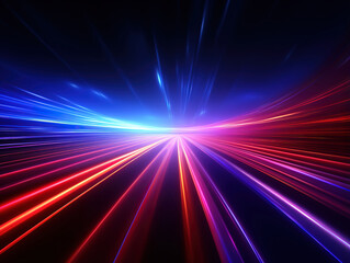 Obraz premium Awesome Neon Futuristic Flashes on Black Background. Flash, Light, Glow, Vibrant, Techno, Electric