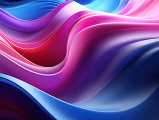 Fototapeta premium Eye Catching Abstract wavy background with a smooth blend of pink and blue hues