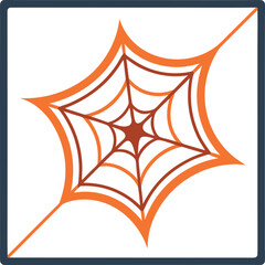illustration of  spider net for Spooky Halloween