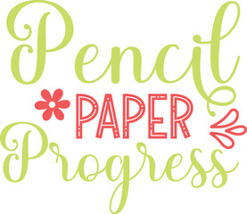 Fototapeta premium Back to School SVG Vector Design. Notebook, Pen, Pencil, Colors, Ruler, Magnifying Glass, Eraser, Paper Clip, Sharpener.