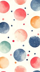 Watercolor Circles Pattern