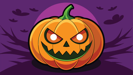 halloween pumpkin on a white background