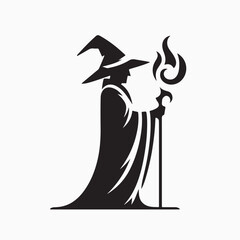 silhouette of a witch