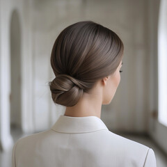 modern hairstyle with straight