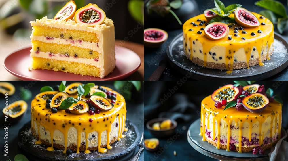 Poster cake with candles and flowers