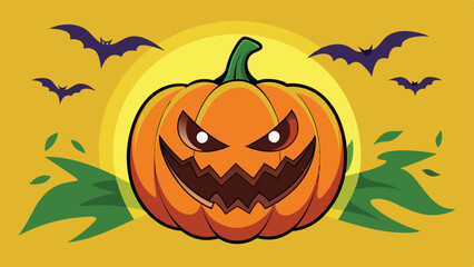 halloween pumpkin on a white background